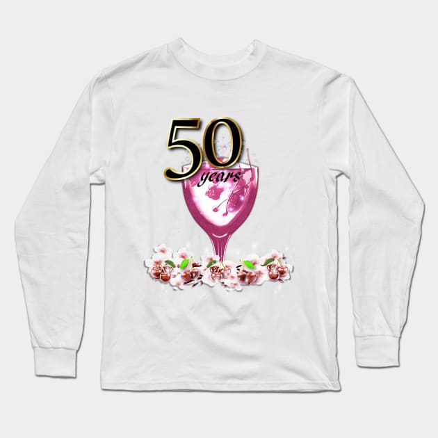 50 Years Celebration Long Sleeve T-Shirt by KC Morcom aka KCM Gems n Bling aka KCM Inspirations